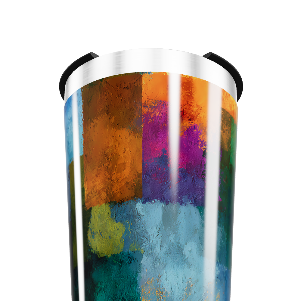 Copo Térmico - Estampa Colorida Abstrata