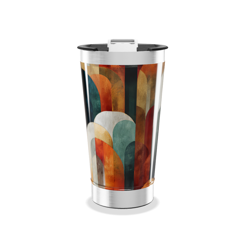 Copo Térmico - Estampa Colorida Retro