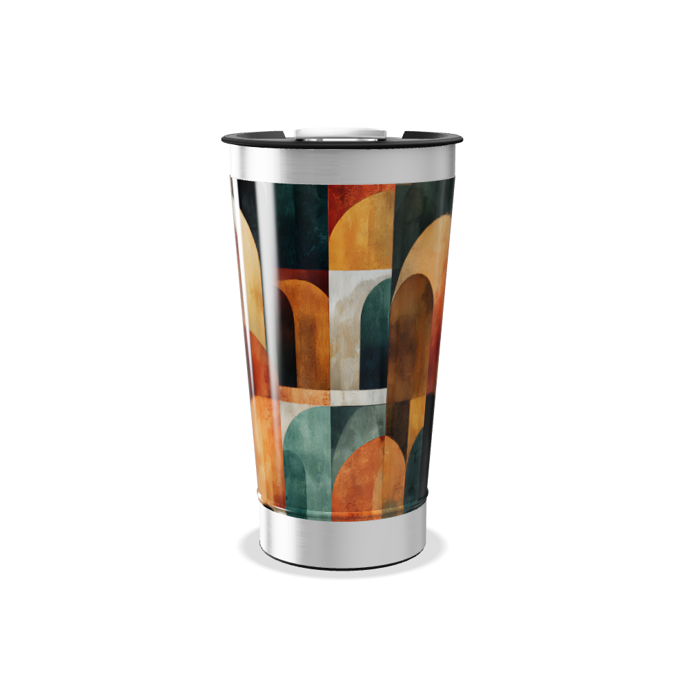 Copo Térmico - Estampa Colorida Retro