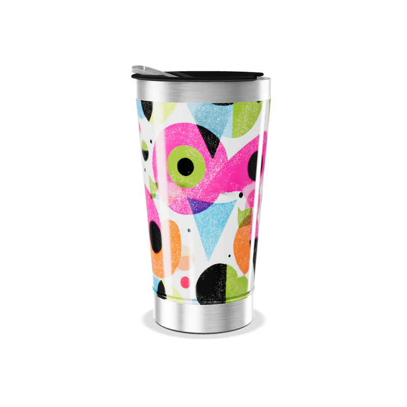 Copo Térmico - Estampa Colorida Geométrica