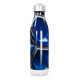 Garrafa Inox - Azul com Design Geométrico