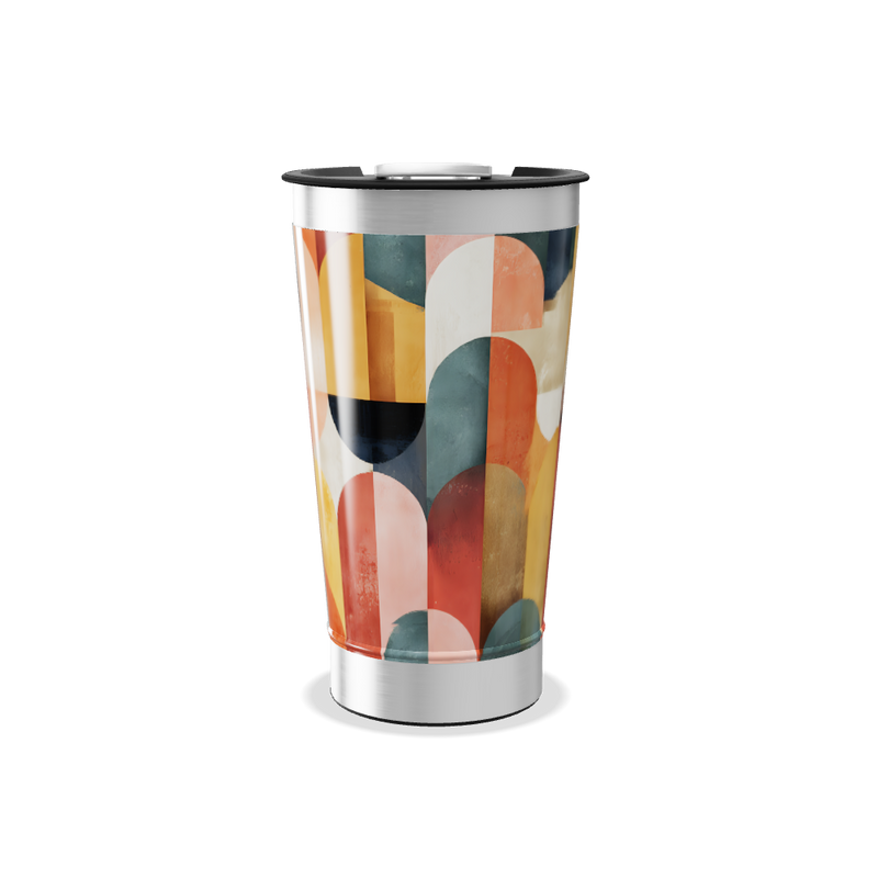 Copo Térmico - Estampa Geométrica Colorida