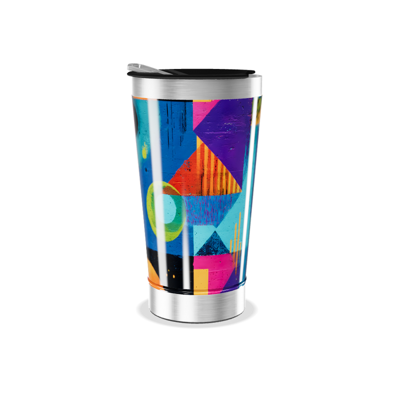 Copo Térmico - Estampa Geométrica Colorida
