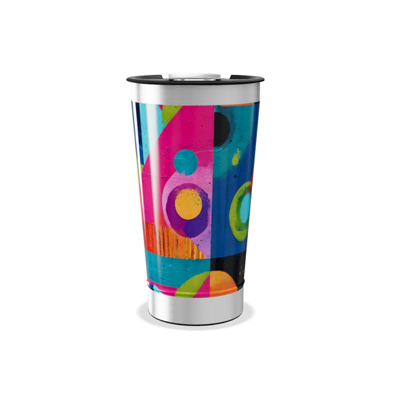 Copo Térmico - Estampa Geométrica Colorida