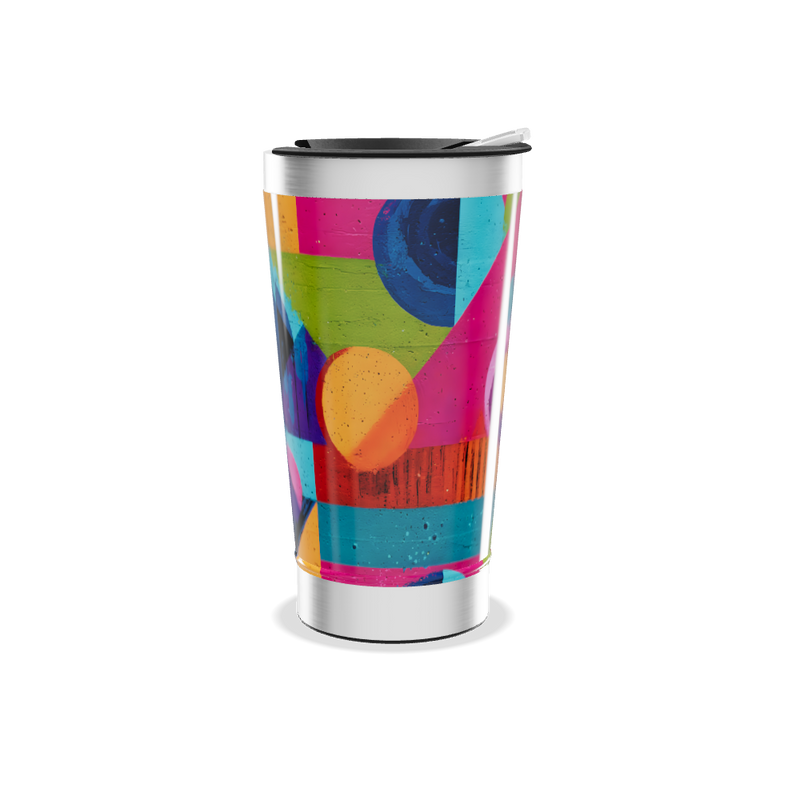 Copo Térmico - Estampa Geométrica Colorida