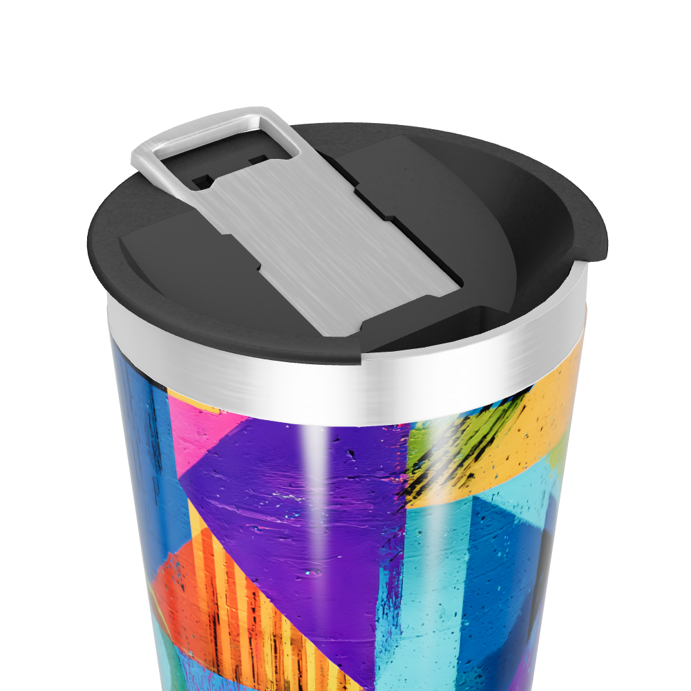 Copo Térmico - Estampa Geométrica Colorida