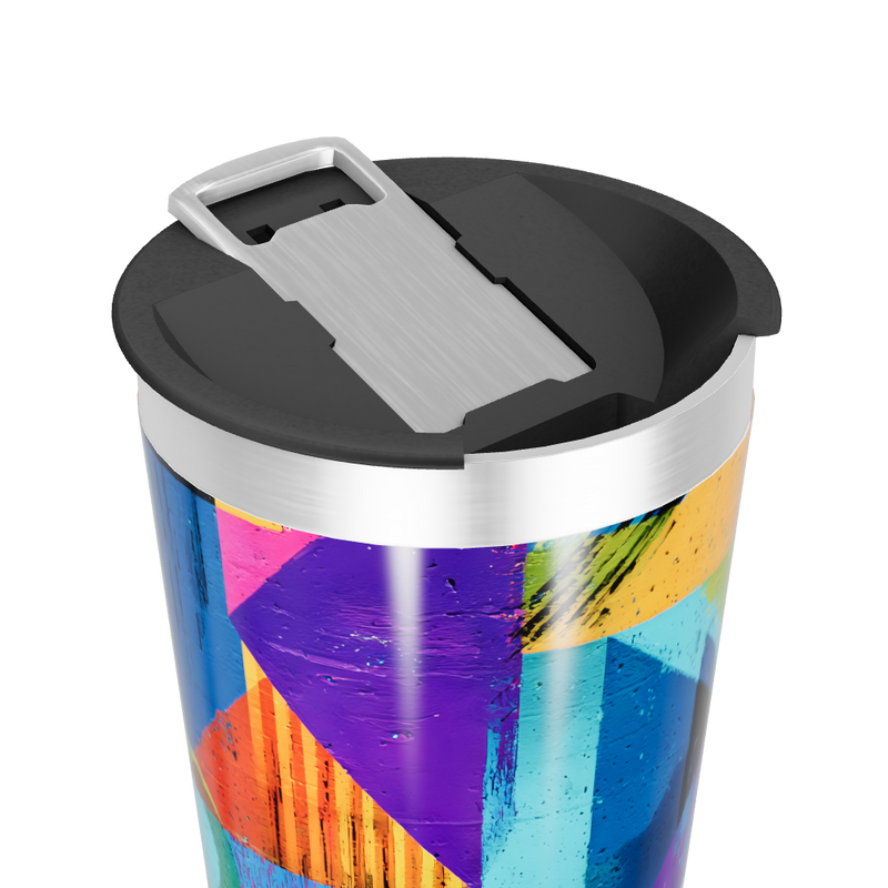 Copo Térmico - Estampa Geométrica Colorida