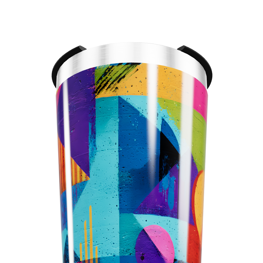 Copo Térmico - Estampa Geométrica Colorida