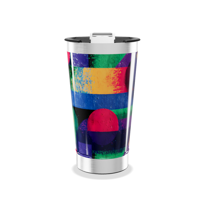 Copo Térmico - Estampa Geométrica Colorida