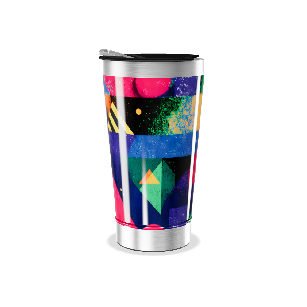 Copo Térmico - Estampa Geométrica Colorida
