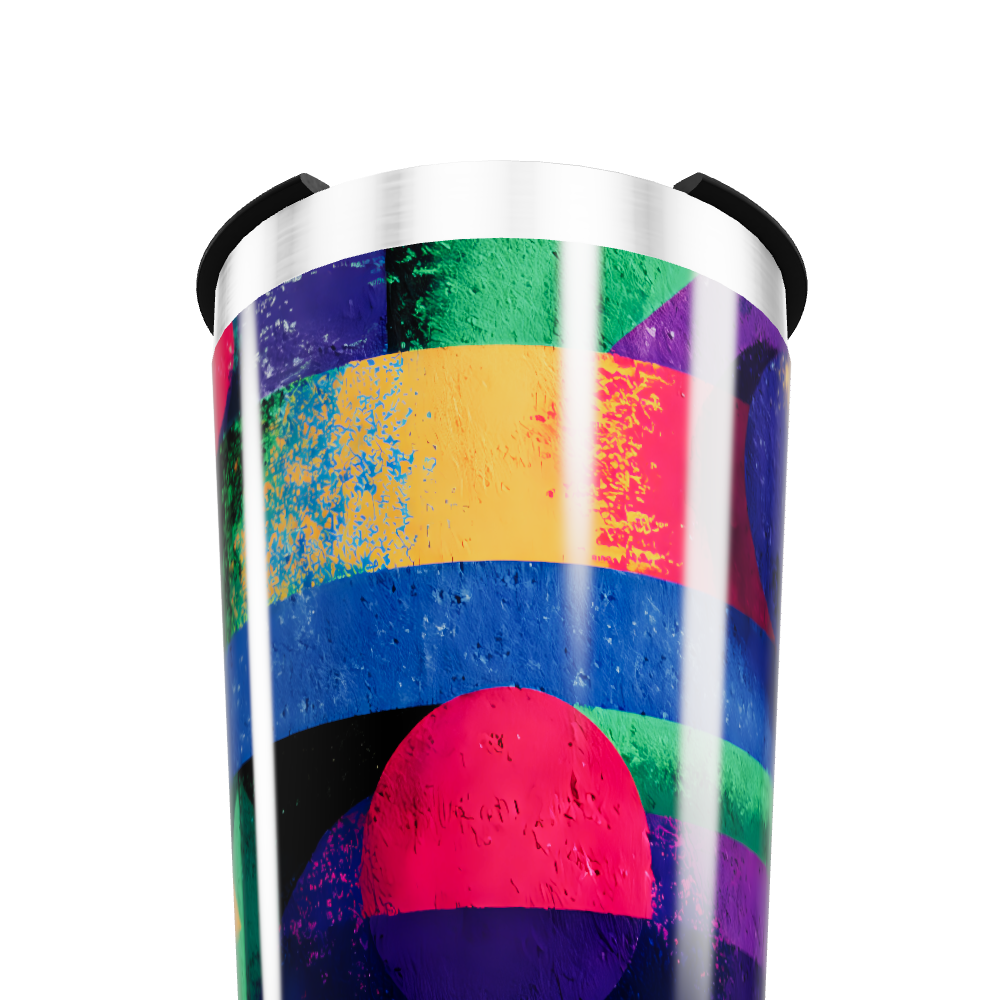 Copo Térmico - Estampa Geométrica Colorida