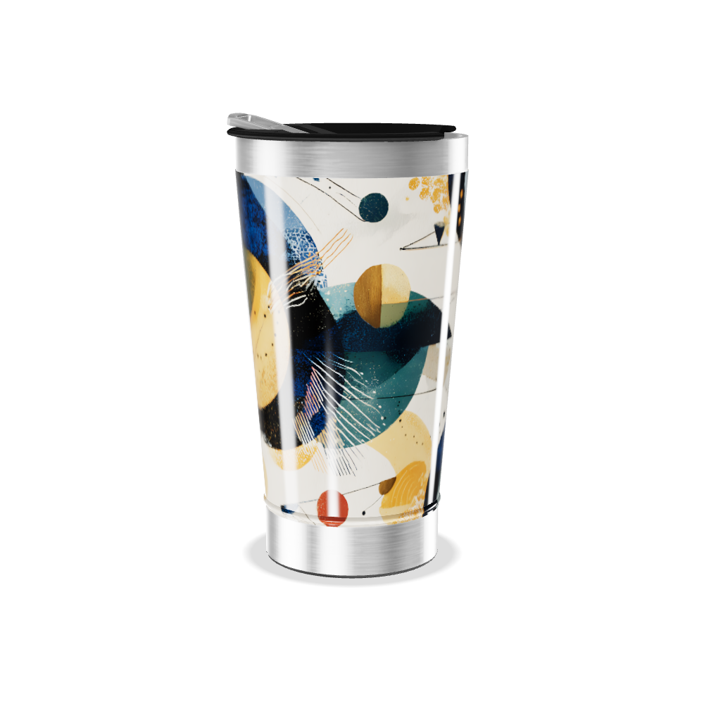 Copo Térmico - Design Abstrato Colorido