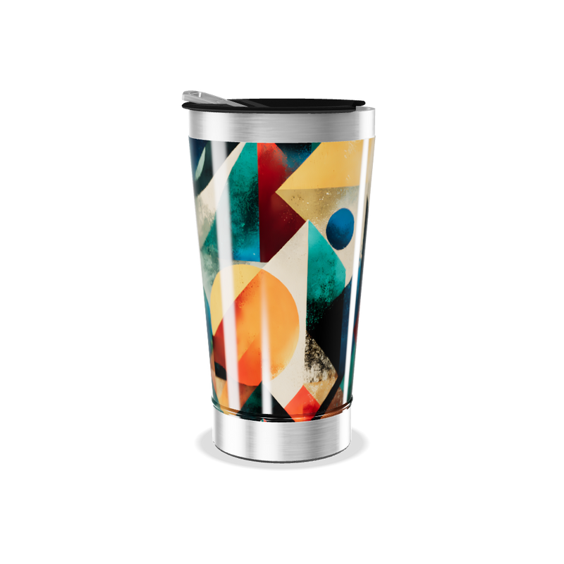 Copo Térmico - Estampa Geométrica Colorida