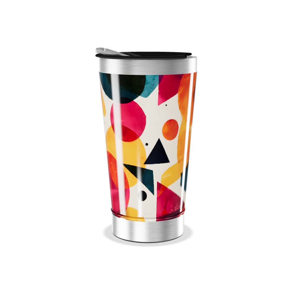 Copo Térmico - Colorido com Estampa Abstrata