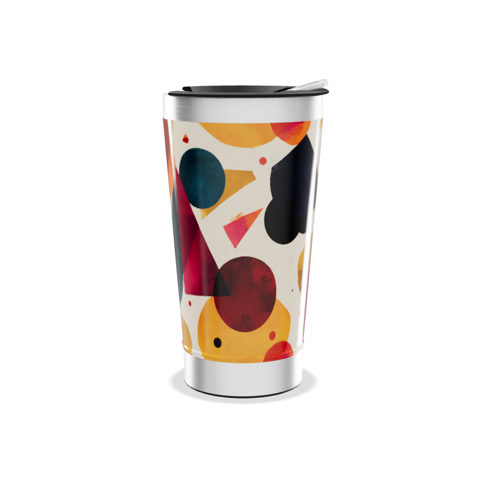 Copo Térmico - Colorido com Estampa Abstrata