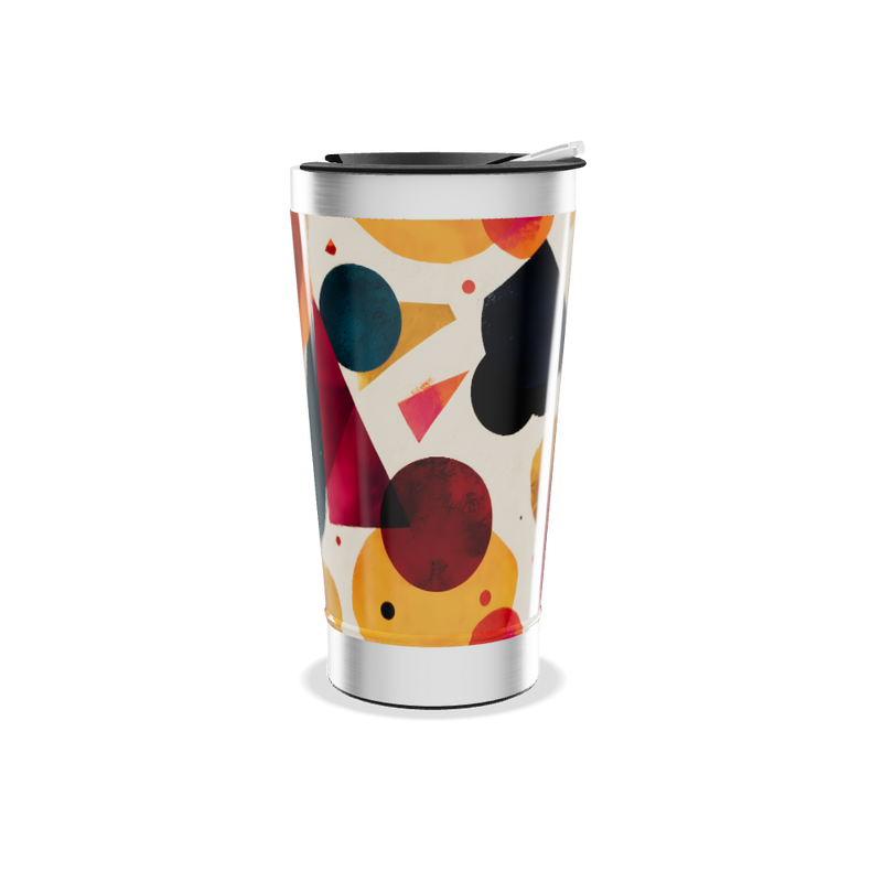 Copo Térmico - Colorido com Estampa Abstrata