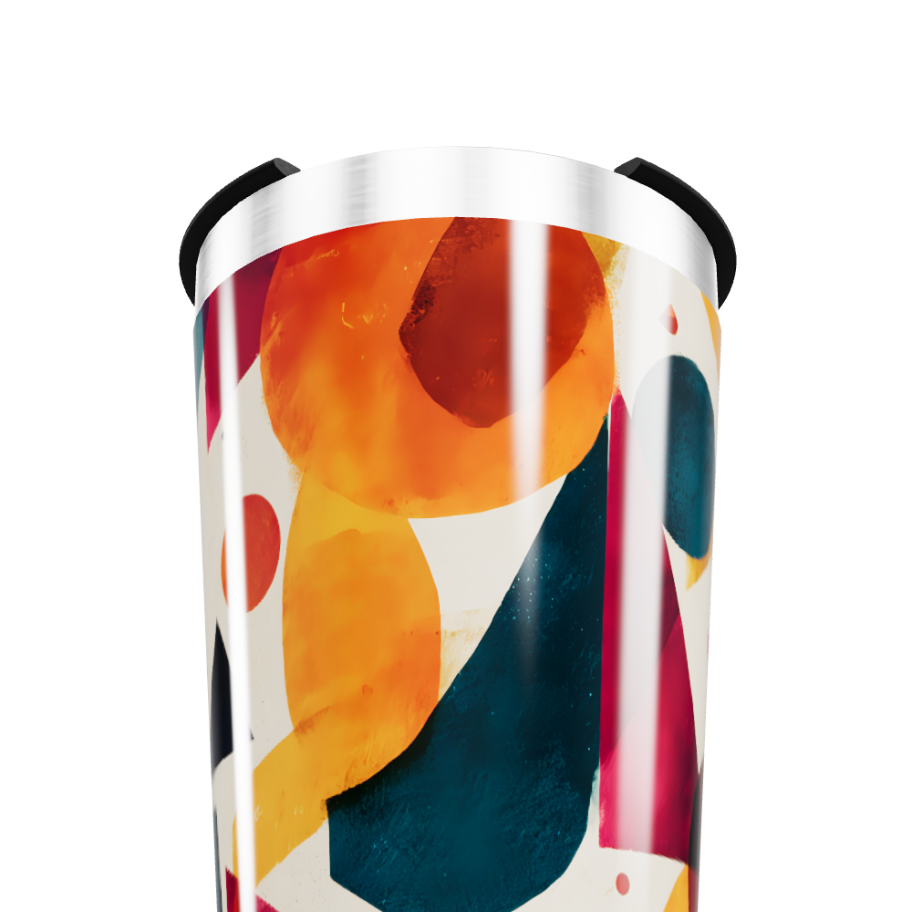 Copo Térmico - Colorido com Estampa Abstrata