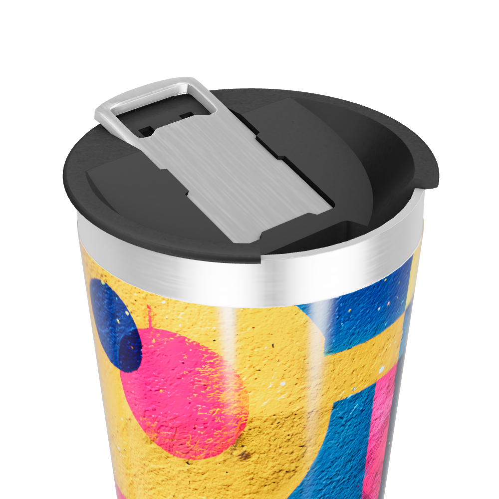 Copo Térmico - Estampa Geométrica Colorida