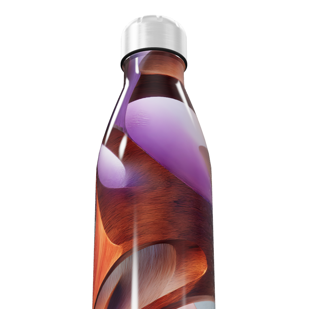 Garrafa Inox - Estampa Abstrata Colorida
