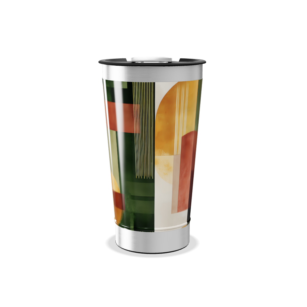 Copo Térmico - Estampa Abstrata Colorida