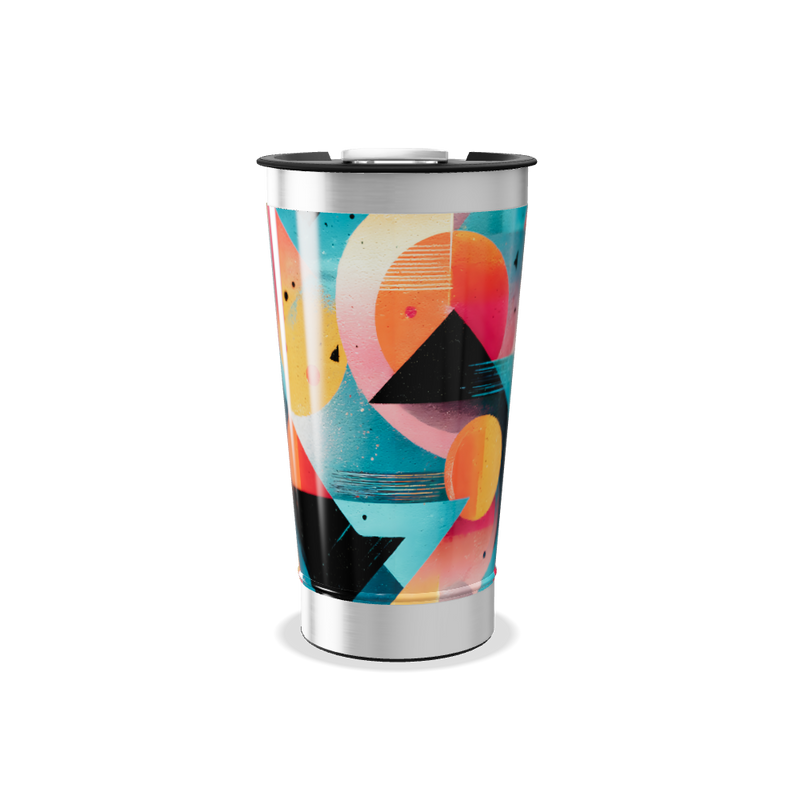 Copo Térmico - Estampa Geométrica Colorida