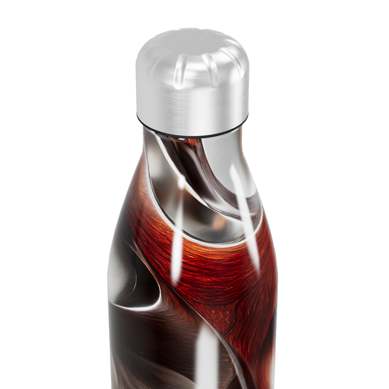 Garrafa Inox Azul - Estampa Ondulada