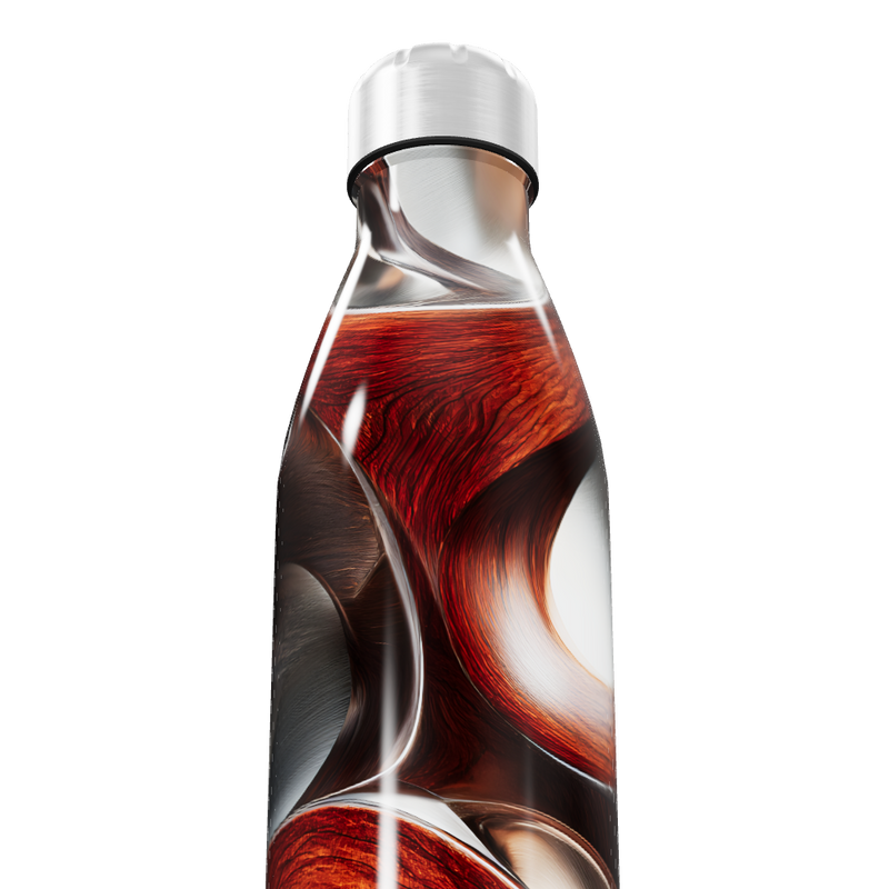 Garrafa Inox Azul - Estampa Ondulada