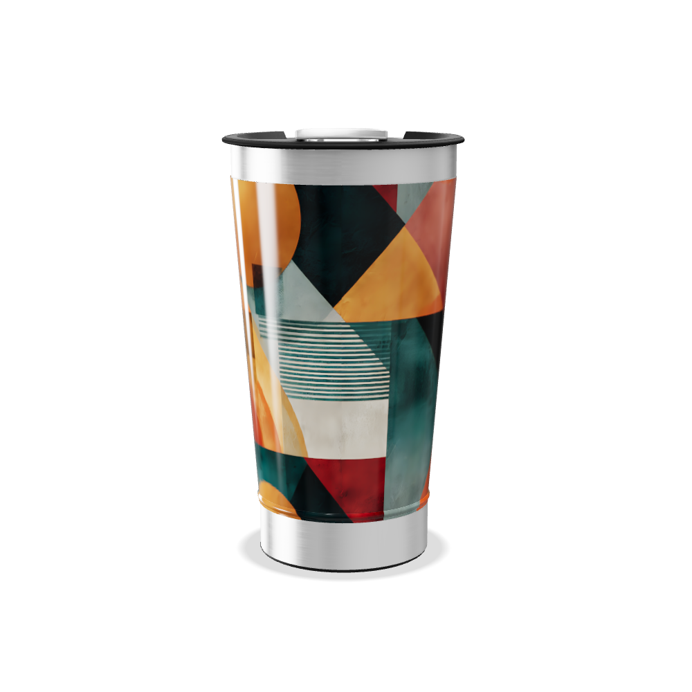 Copo Térmico - Design Geométrico Colorido