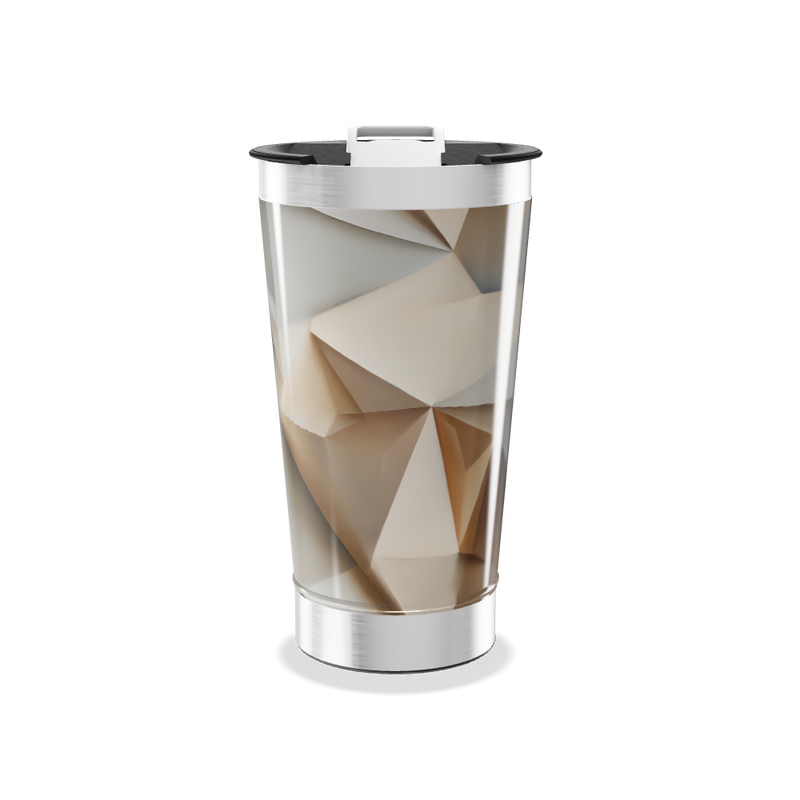 Copo Térmico - Geométrico Bege Aço Inox