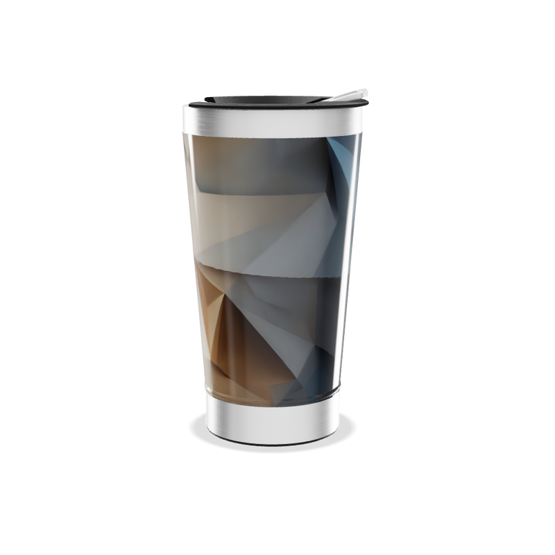 Copo Térmico - Geométrico Bege Aço Inox