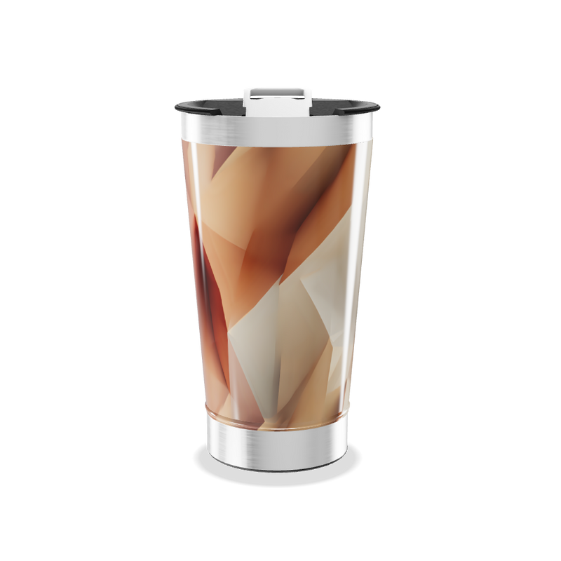 Copo Térmico - Com design geométrico colorido