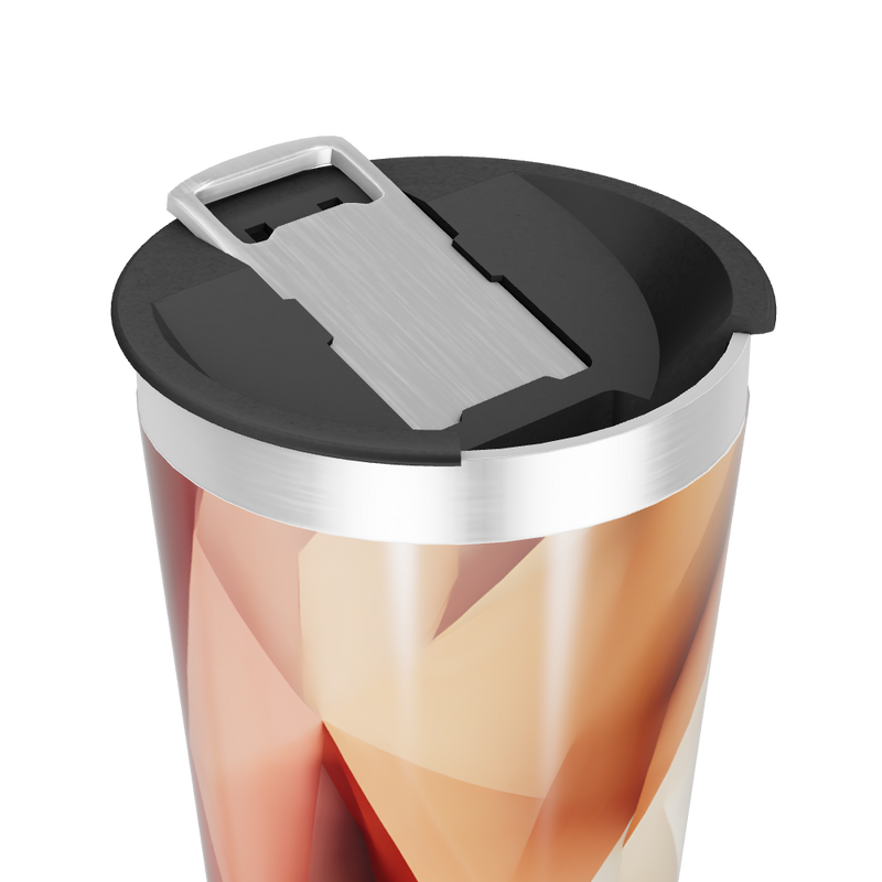 Copo Térmico - Com design geométrico colorido