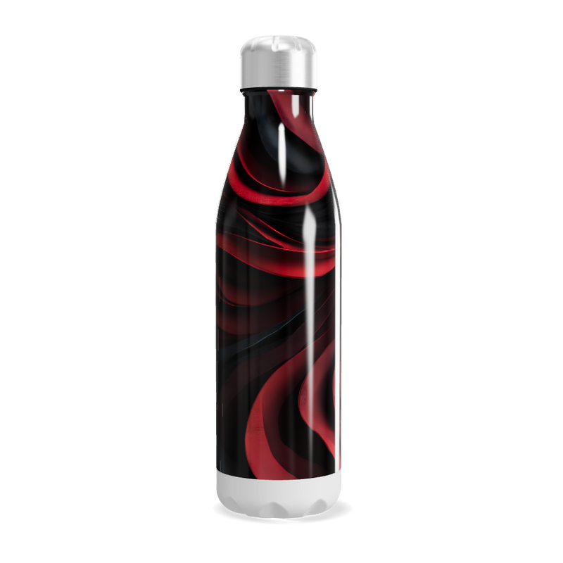 Garrafa Inox - Estampa Vermelha e Preta