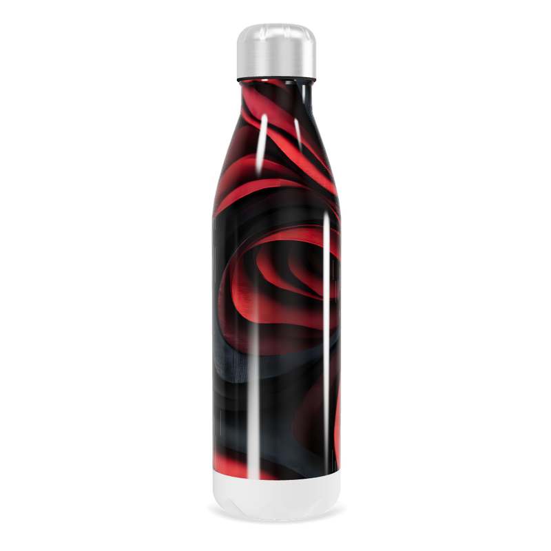 Garrafa Inox - Estampa Vermelha e Preta