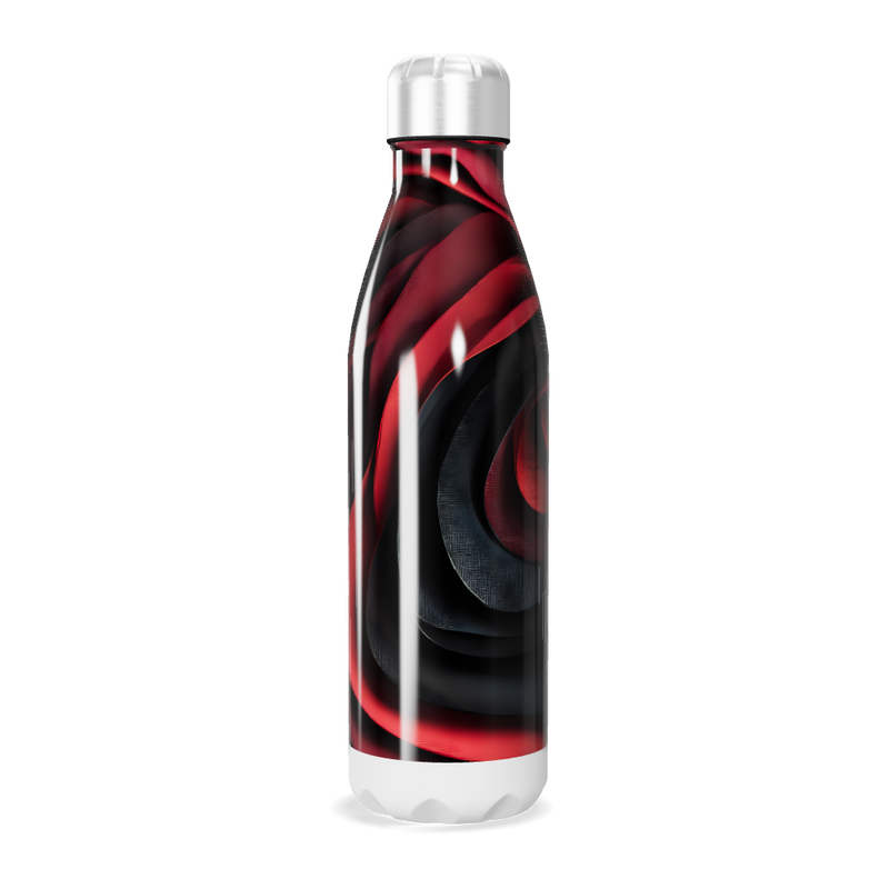 Garrafa Inox - Estampa Vermelha e Preta