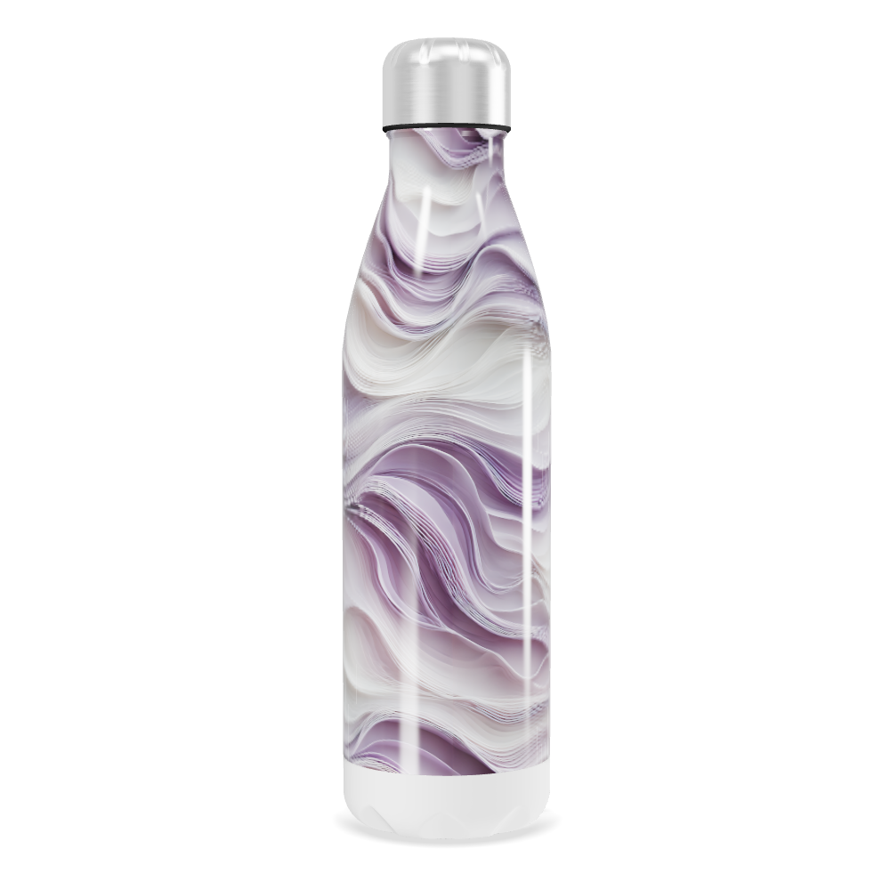 Garrafa Inox - Estampa Ondas Roxas