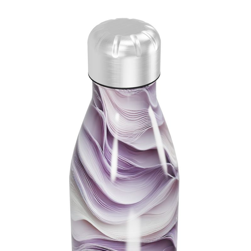 Garrafa Inox - Estampa Ondas Roxas