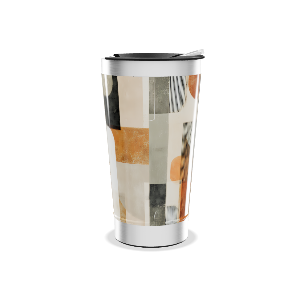 Copo Térmico - Estampa geométrica colorida