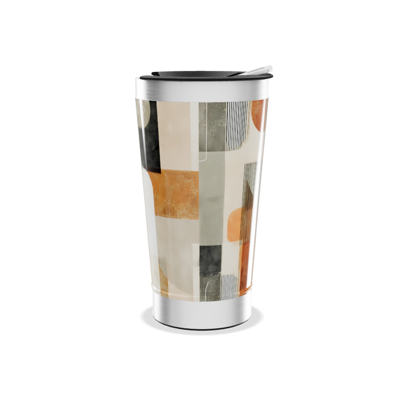 Copo Térmico - Estampa geométrica colorida