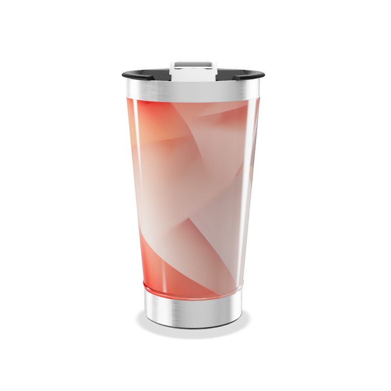 Copo Térmico - Design Geométrico Laranja