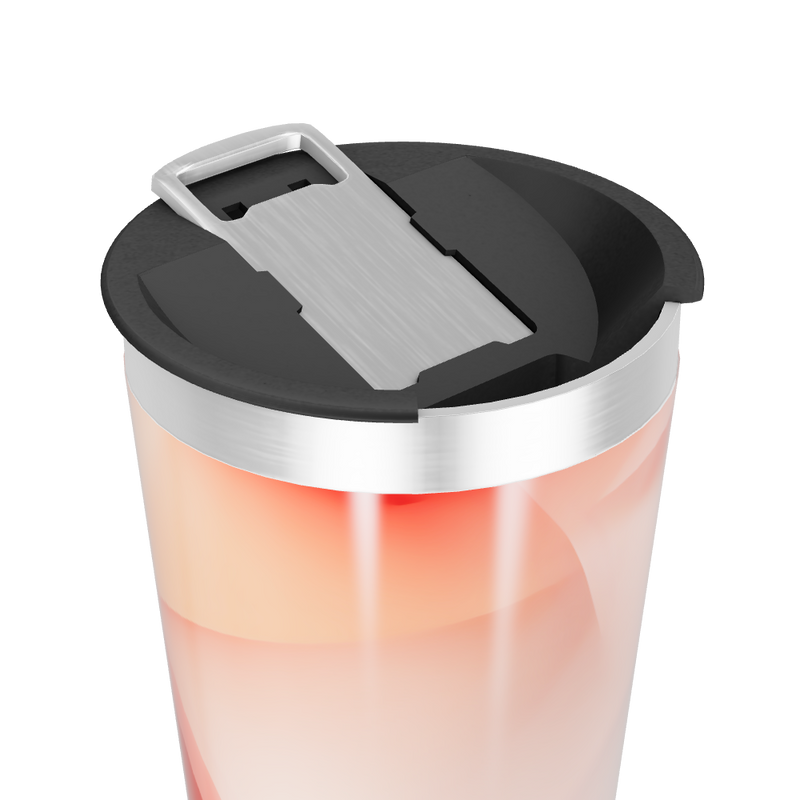 Copo Térmico - Design Geométrico Laranja