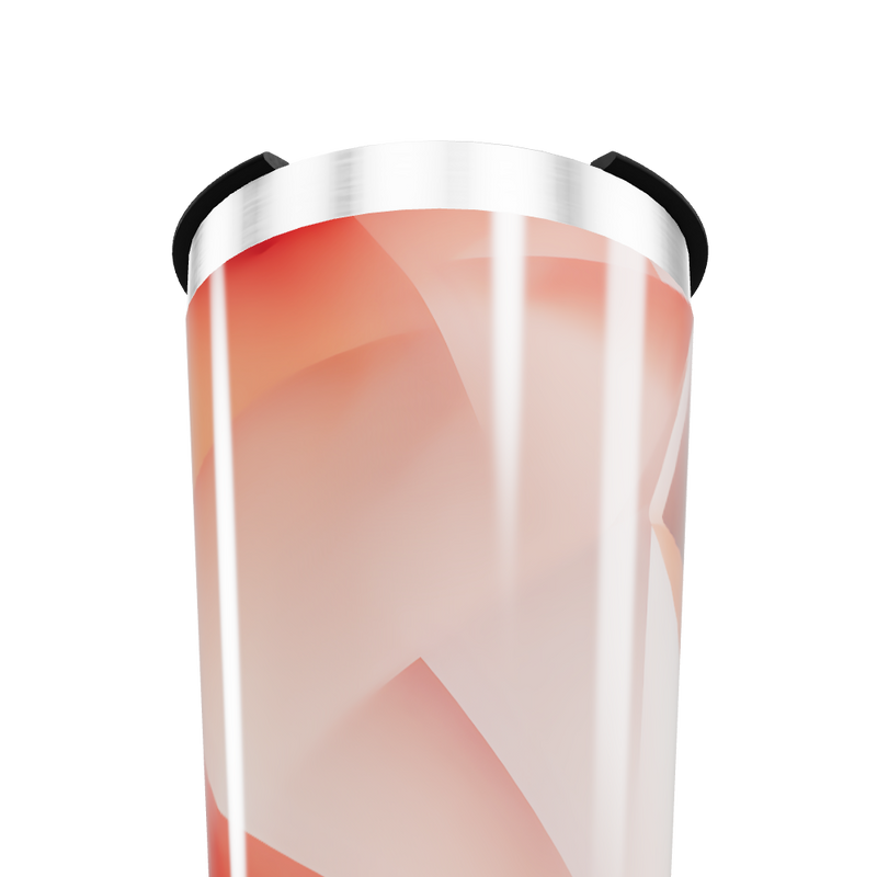 Copo Térmico - Design Geométrico Laranja