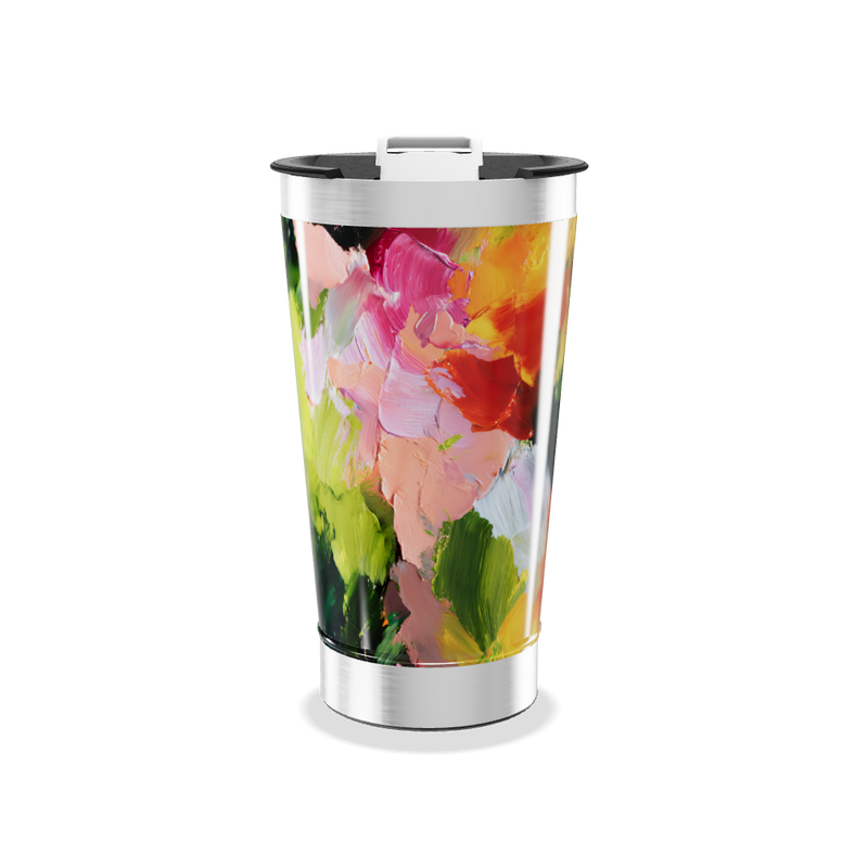 Copo Térmico - Estampa Abstrata Colorida