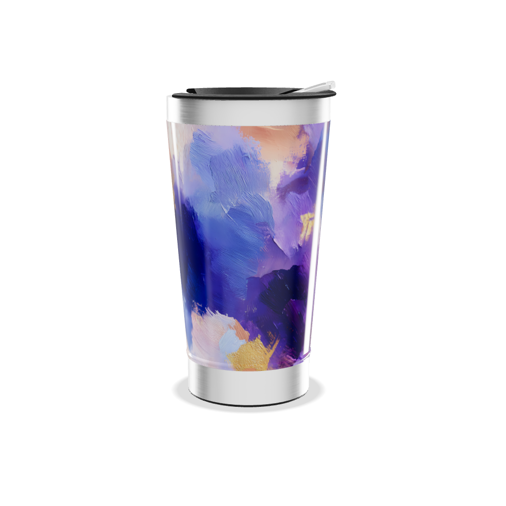 Copo Térmico - Pintura Abstrata Colorida
