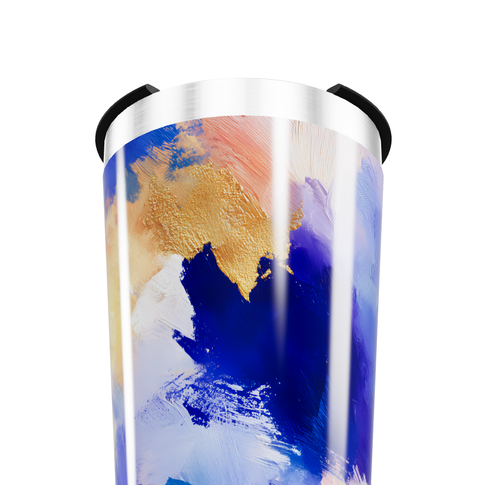 Copo Térmico - Pintura Abstrata Colorida