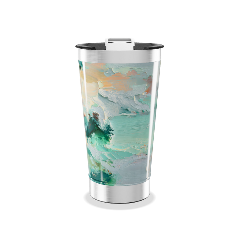 Copo Térmico - Estampa Abstrata Colorida