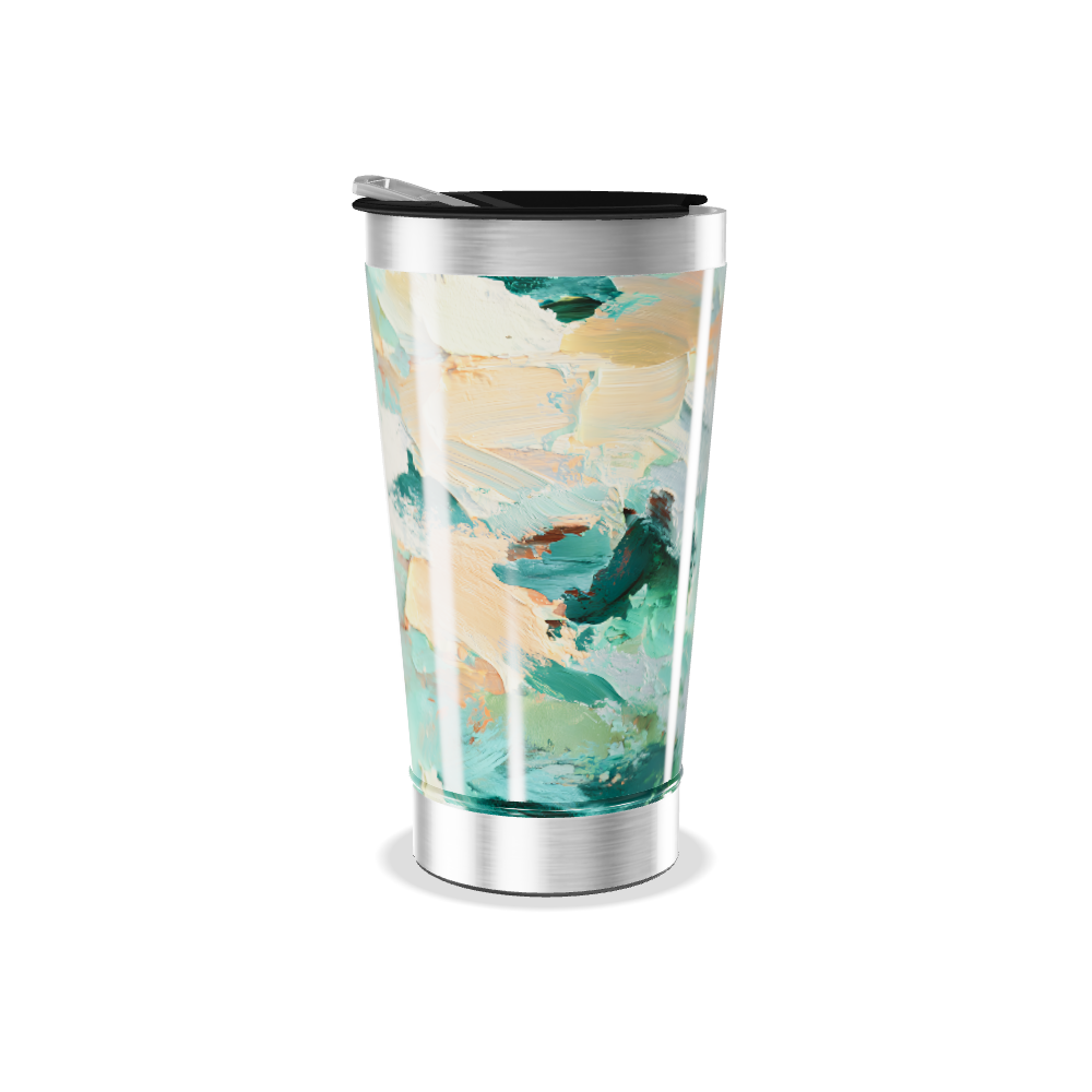 Copo Térmico - Estampa Abstrata Colorida