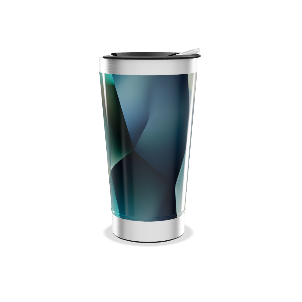 Copo Térmico - Design Abstrato Metalizado