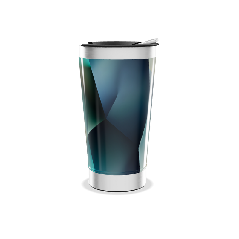 Copo Térmico - Design Abstrato Metalizado