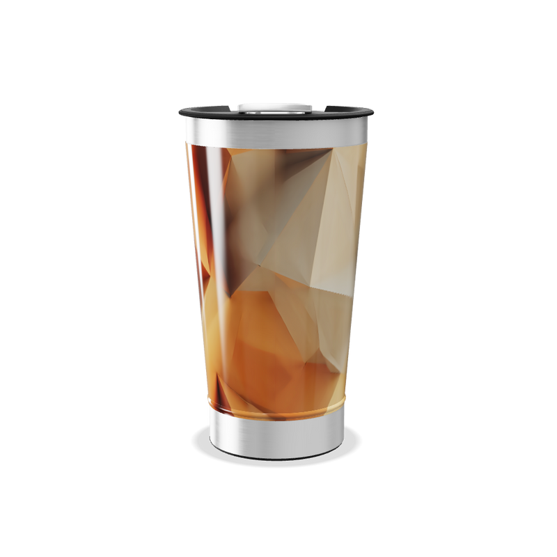 Copo Térmico - Design Geométrico Bege
